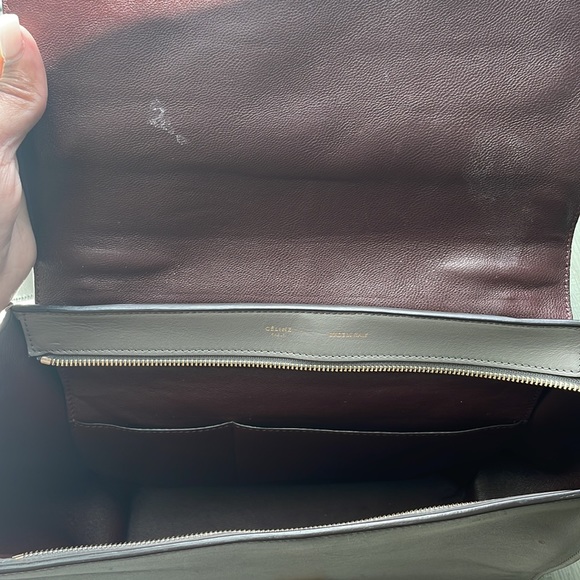 Celine Medium Trapeze in Crocodile Suede Tote Bag - Picture 3 of 5